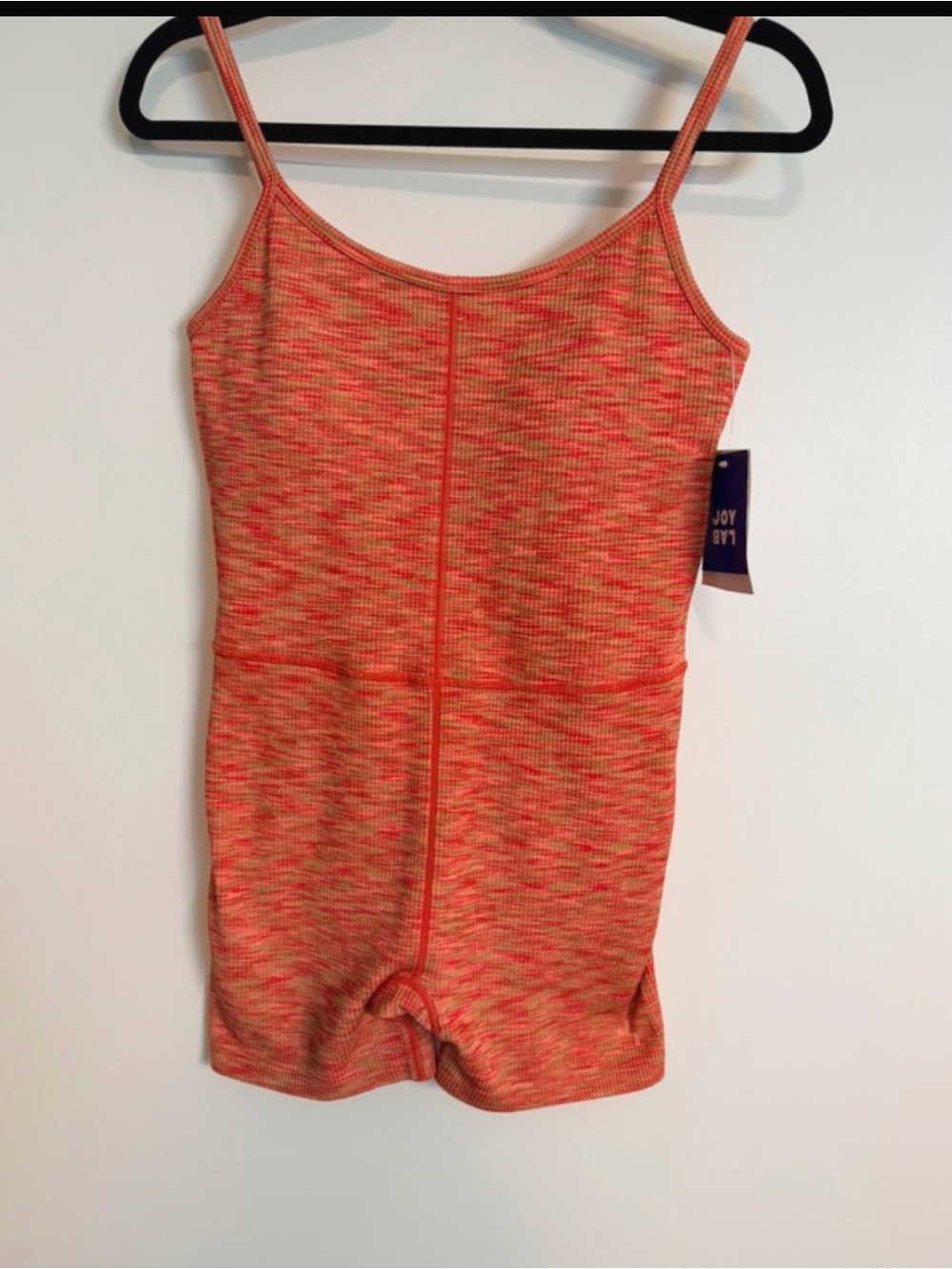 JoyLab Orange Pink Space-Dye Romper